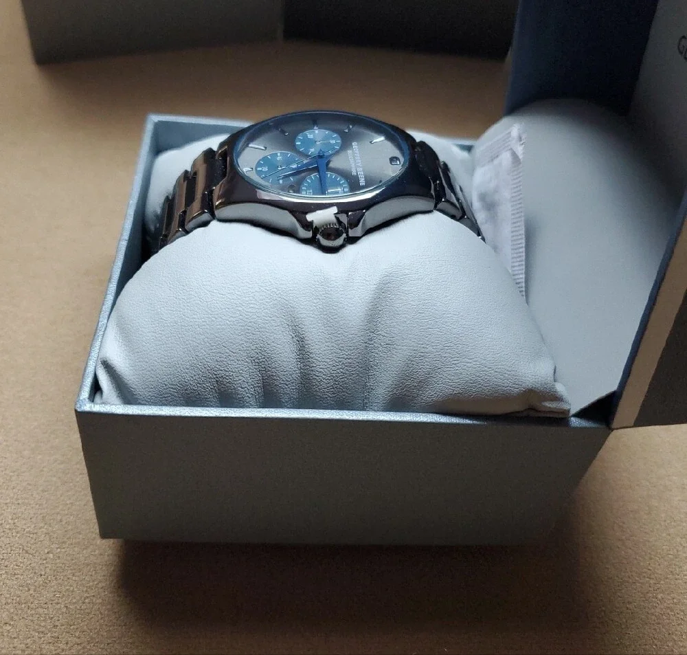 The Geoffrey Beene® gunmetal-tone bracelet watch